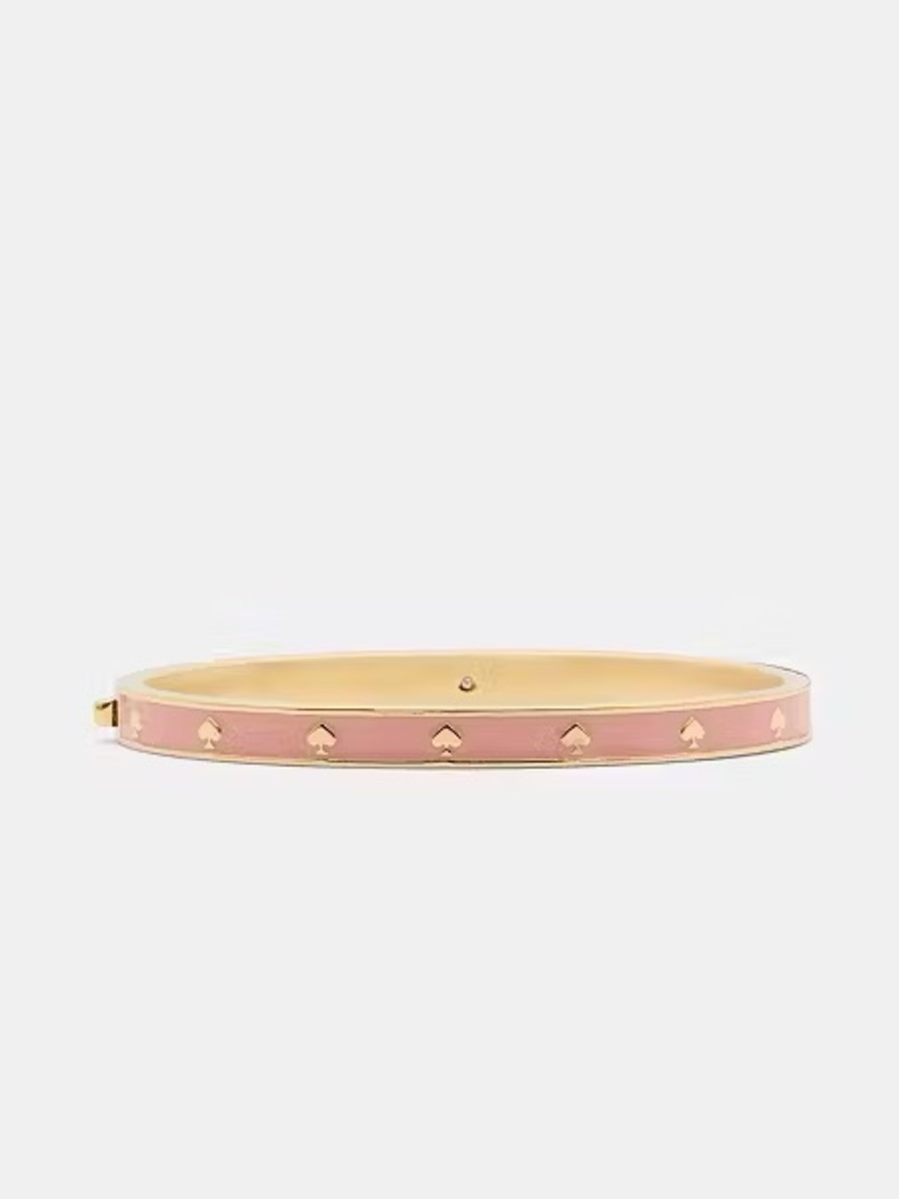 ♠️Kate Spade New York Spot the Spade Enamel Hinged Bangle Bracelet, Pink NWT